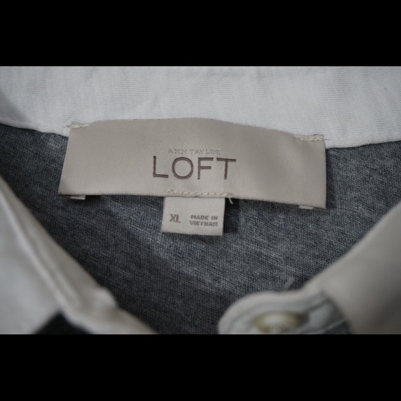 LOFT Button Down Long Sleeve Blouse Dress Shirt - Picture 5 of 7